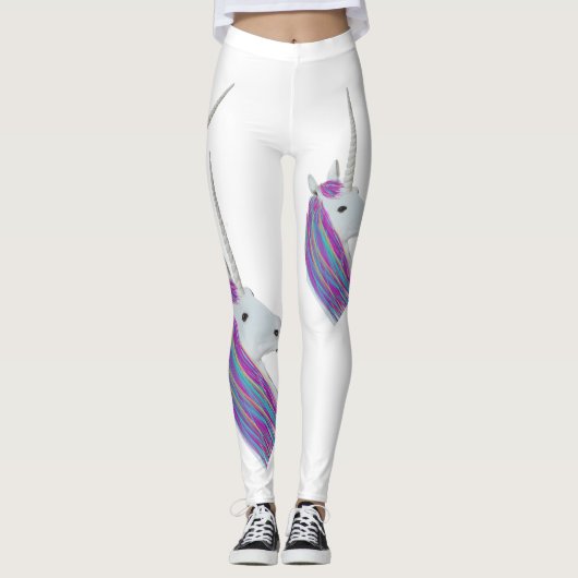 Witte Unicorn Rainbow-Leggings Leggings (Voorkant)