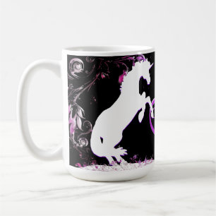 Witte Unicorn V (kleurrijke spuit) Koffiemok
