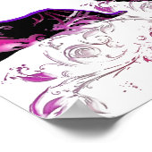 Witte Unicorn V (kleurrijke spuit) Poster (Hoek)