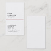 Witte unieke klassieke standaard Visitekaartje (Voorkant / Achterkant)