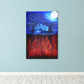 Witte uren tussen de hemel en de hel canvas afdruk (Insitu (Houten vloer))