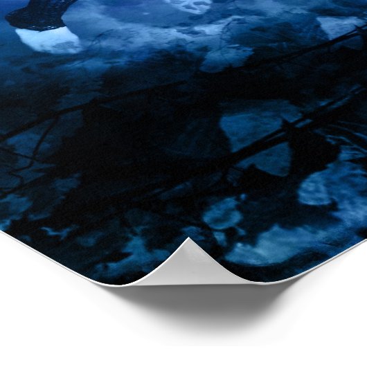 Witte uurafdrukken poster (Hoek)