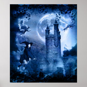Witte uurafdrukken poster