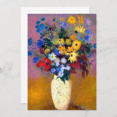 Witte vaas met bloemen Odilon Redon Aankondiging (Voorkant / Achterkant)