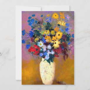 Witte vaas met bloemen Odilon Redon Aankondiging