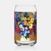 Witte vaas met bloemen Odilon Redon Blikvorm Glas (Voorkant)