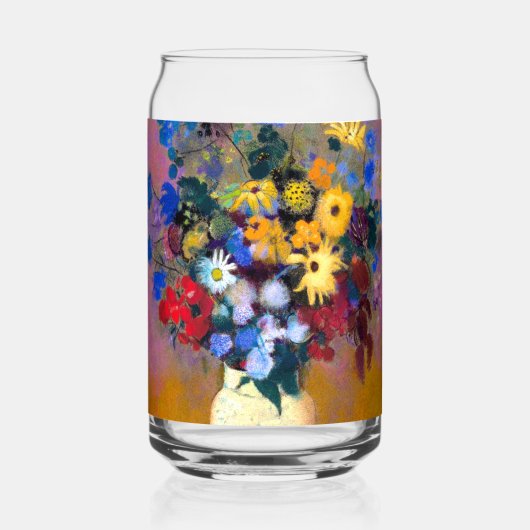 Witte vaas met bloemen Odilon Redon Blikvorm Glas (Voorkant)