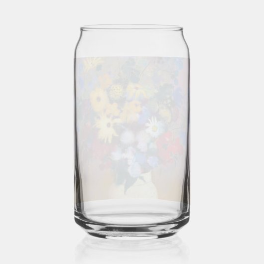 Witte vaas met bloemen Odilon Redon Blikvorm Glas (Achterkant)