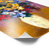 Witte vaas met bloemen Odilon Redon Foto Afdruk (Hoek)