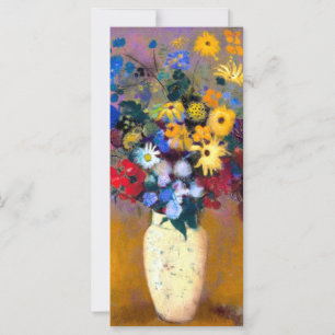 Witte vaas met bloemen Odilon Redon Kaart