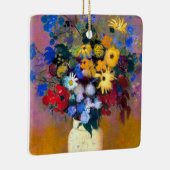 Witte vaas met bloemen Odilon Redon Keramisch Ornament (Rechts)