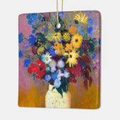 Witte vaas met bloemen Odilon Redon Keramisch Ornament (Links)