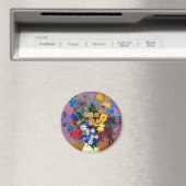 Witte vaas met bloemen Odilon Redon Magneet (Insitu (Vaatwasser))