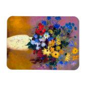 Witte vaas met bloemen Odilon Redon Magneet (Horizontaal)