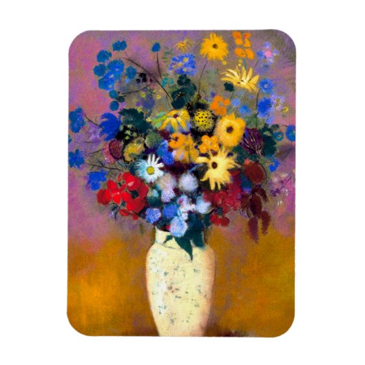 Witte vaas met bloemen Odilon Redon Magneet (Verticaal)