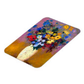 Witte vaas met bloemen Odilon Redon Magneet (Linkerzijde)