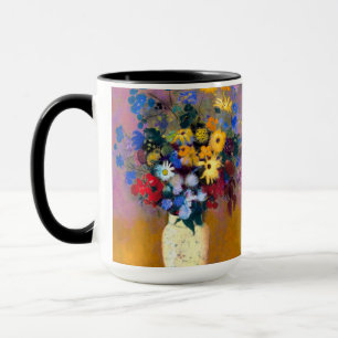 Witte vaas met bloemen Odilon Redon Mok