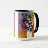Witte vaas met bloemen Odilon Redon Mok (Voorkant rechts)