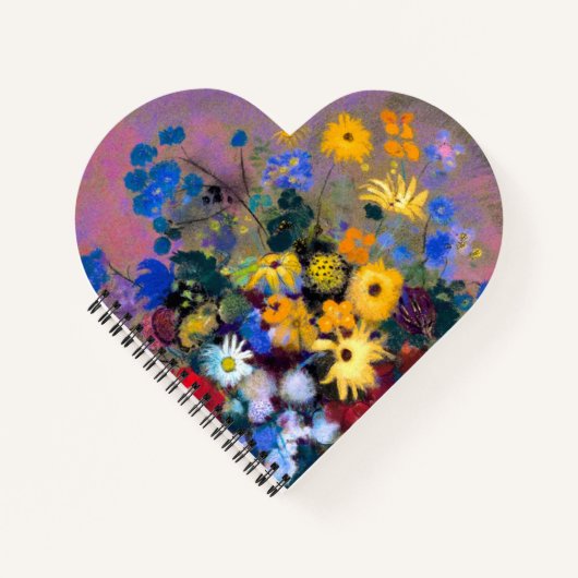 Witte vaas met bloemen Odilon Redon Notitieboek (Voorkant)
