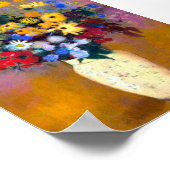 Witte vaas met bloemen Odilon Redon Poster (Hoek)