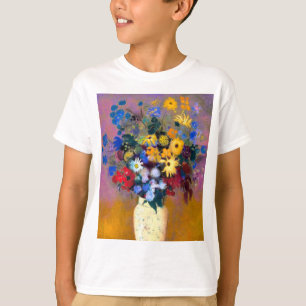 Witte vaas met bloemen Odilon Redon T-shirt
