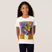 Witte vaas met bloemen Odilon Redon T-shirt (Voorkant volledig)