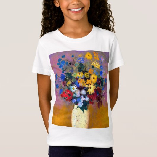 Witte vaas met bloemen Odilon Redon T-shirt (Voorkant)