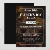 Witte Vader dag lunch uitnodiging (Voorkant / Achterkant)