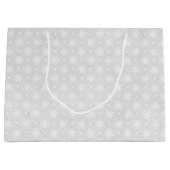 Witte  Vakantie Kerst Sneeuwvlok Groot Cadeauzakje (Voorkant)