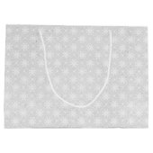 Witte  Vakantie Kerst Sneeuwvlok Groot Cadeauzakje (Achterkant)