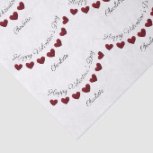 Witte valentijns rode hart bunting gepersonaliseer tissuepapier (Detail)