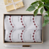 Witte valentijns rode hart bunting gepersonaliseer tissuepapier (Geschenk)