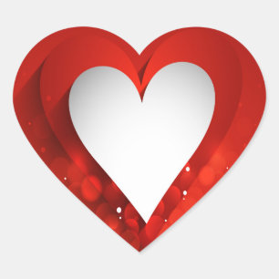Witte Valentijnsdag - Aanpassen Hart Sticker