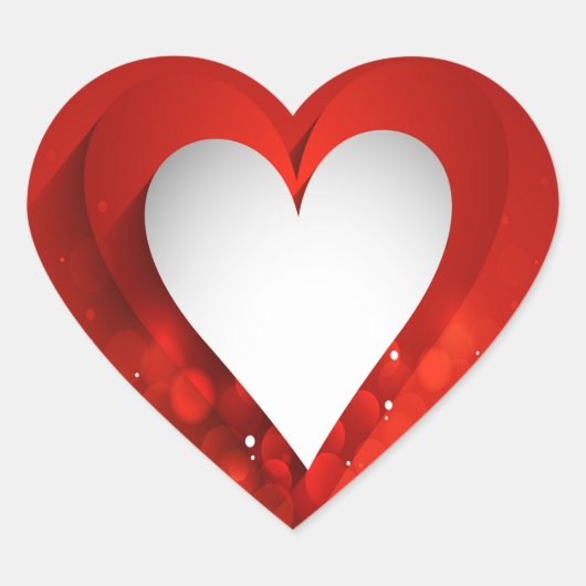 Witte Valentijnsdag - Aanpassen Hart Sticker (Voorkant)