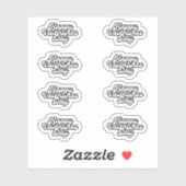 Witte Valentijnsdag Lettertype EX KLEINE Sticker B (Vel)