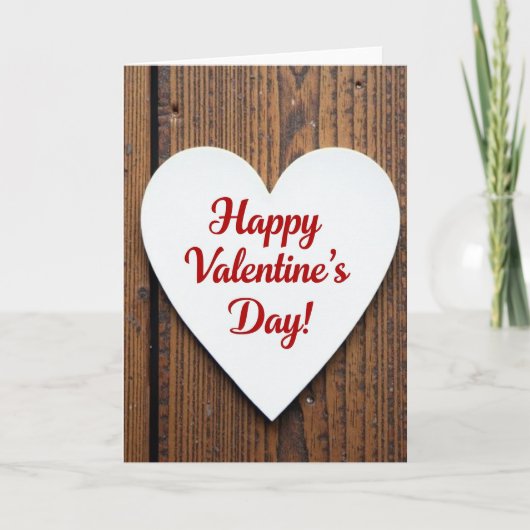 Witte Valentijnsdagkaart Kaart (Voorkant)