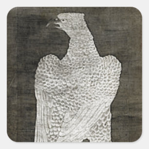 Witte valk - 1644 vierkante sticker