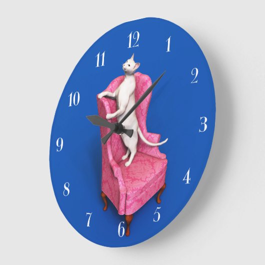 Witte  van oosterse katten grote klok (Hoek)