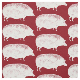 witte varkens Funny Old Fashioned Bacon Lover Stof