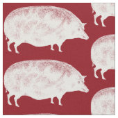  witte varkens Grappig ouderwets spek liefhebber Stof (Close Up)