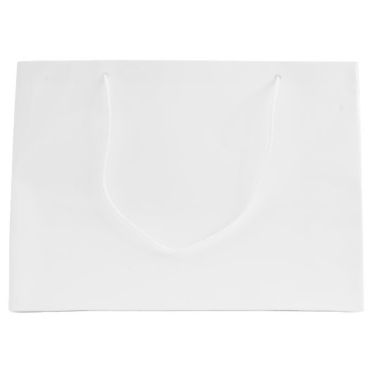 Witte, vaste kleur groot cadeauzakje (Voorkant)