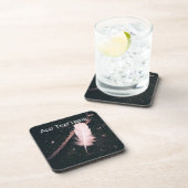 Witte Veer en Twig op Wandelpad Bier Onderzetter (Rechterzijde)