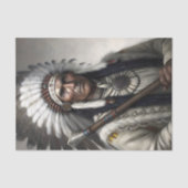 Witte Veer Hoogste & Tomahawk Decoupage Tissuepapier (Voorkant)