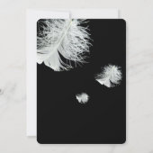 Witte veer in liefdevol geheugen aangepaste foto kaart (Achterkant)