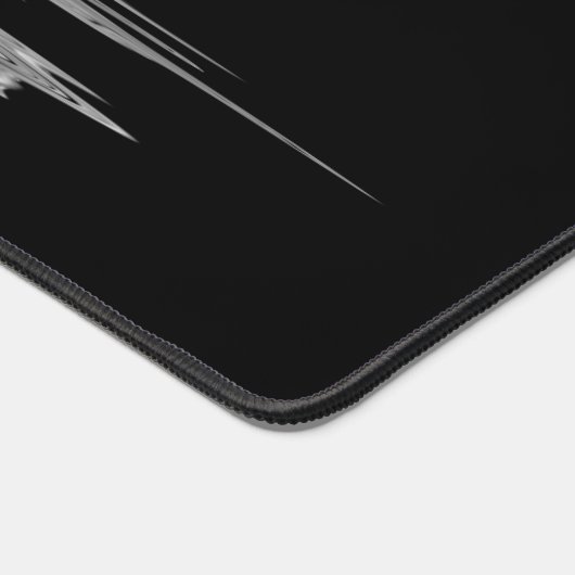 Witte veer met waterreflectie bureaumat (Hoek)