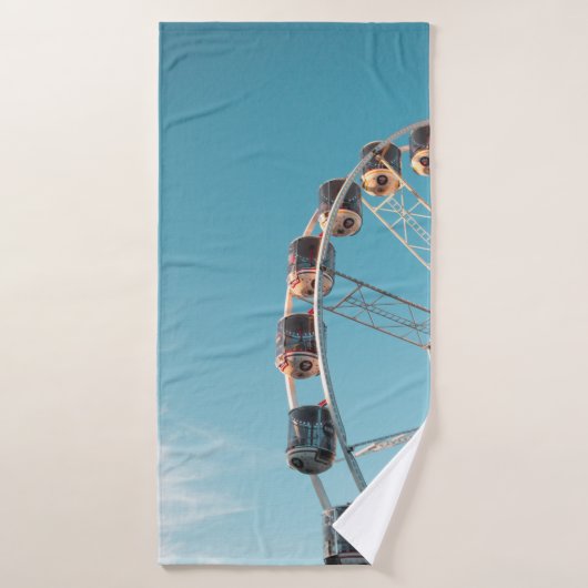 Witte veerbootwiel 's ochtends badhanddoek (Badhanddoek)