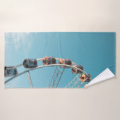 Witte veerbootwiel 's ochtends badhanddoek (Badhanddoek)