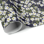 Witte veldbloemen: motief. cadeaupapier (Rol Hoek)