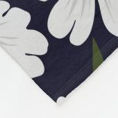 Witte veldbloemen: motief. fleece deken (Hoek)