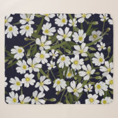Witte veldbloemen: motief. sherpa deken (Voorkant (horizontaal))
